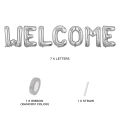 Welcome Balloons Foil Letter Banner, 16 Inch Foil Balloon For Party Decorations, 7 Pieces Foil Letter Balon, Baby Announcement Or Welcome To Family Myler Helium Ballon For Welcome Baby Born Day, Welcome Ceremony Party Supplies For Home Decor. 
