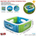 5.5 Ft Bestway Inflatable Rectangular Window Swimming Pool For Kids Summer Season Pools Party With Inflatable Pool, Family Fun Indoor & Outdoor Kids Water Games Swim Play Bath Pool  Windows Pool & Enjoy Summers Swimming Pool For Toddler & Kids Code: 51132. 