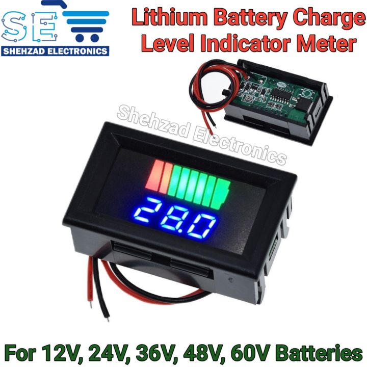 Battery Charge Level Indicator 12V 24V 36V 48V 60V Lithium Meter Tester Display LED Tester Voltmeter