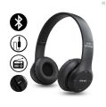 Original P47 Wireless Bluetooth Rechargable Headphones - Over Ear Foldable Headphone for Music Calling & FM Radio with Microphone Stereo Bass 3.5mm Audio Jack Support With SD Card Features. 