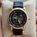 Wrist Watch For Man -  Automatic Boys Watch - Stainless Steel Hand Watch For Men - Wach - Gifts For Men Luxury - Heavy Weight Chain Black & Golden Gents Watch - Business Accessories. 