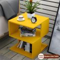 Homebliss Decor Rectangle Hallow Design Night Stand Storage Bedside Table Sofa modern end side coffee table with storage shelf living room furniture (Customize). 