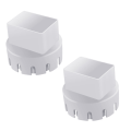 2 Piece Downspout Adaptor To Drain Pipe Roof Rain Gutter Downspout Extensions Universal Downspout Extender Black. 