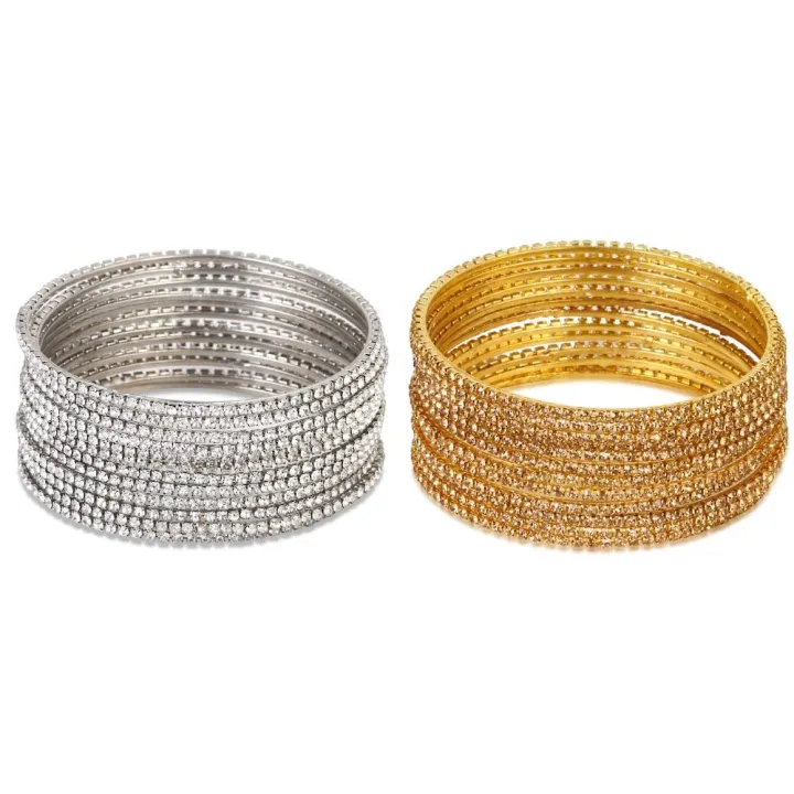 Metal%20Crystal%20Gold-plated%20Silver%20Bangle%20%20(Pack%20of%2012)%20-%20Image%208