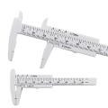 0-80mm Double Scale Plastic Vernier Caliper Mini Ruler Measurement Tool - White. 