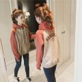 Korean Fashion Autumn Winter Korean Version Of Loose Students With Velvet Thickened Stitching Clothes Women'S Clothing Hooded Jacket Female New Products. 