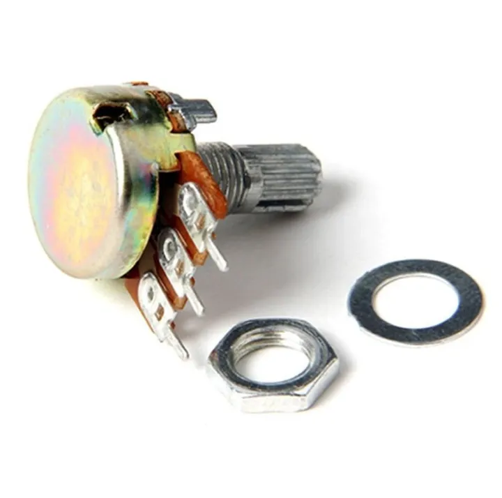 B10K 10K Ohm Rotary Potentiometer Switch – Single Linear Taper 3-Pin ...