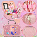Kids Makeup Kit for Girls, Washable Real Makeup Set for Little Girls, Big Kit of Play Makeup for Girls Applies Like Real Makeup But Washes Off Easily Cute Carry Case for 4 5 6 7 8 9 Year Old. 