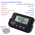 Digital Clock 613D Clock Stopwatch Calendar Pocket Size Multifunctional Table Clock Car watch Kitchen clock Study watch Washroom clock Electronic Clock, Digital Watch, Alarm. 