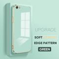 TA for Vivo Y66 Y65 Back Cover + Free Lanyard Colour Luxury 6D Plating Case Side Pattern Soft Silicone Square Phone Cases. 