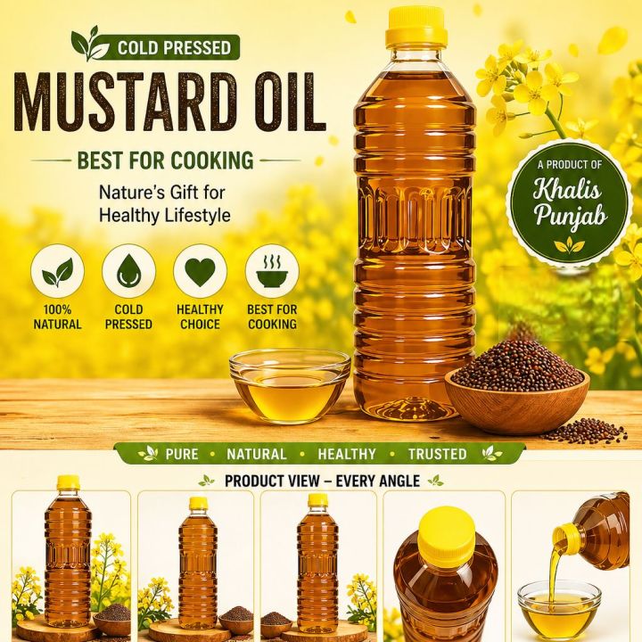 Mustard Oil/ Peeli Sarso Ka Tail 250 ML / Oil 100%  Pure Yellow Mustard Oil  |  Peeli Sarso Ka Teil
