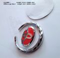 Toyota With Ring Style Red Chrome 1 piece Logo Metal Emblem Metal Body Monogram For Car Motorcycle Decorative Metal Marka Self Adhesive Metal Logo. 