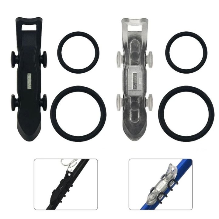 Lure Magnetic Hooker – Ferma Esca Magnetico Per Canna Da Pesca Con Anelli In Gomma (4 Pezzi, Nero)