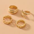 4Pcs Personality Gold Metal Snake Rings for Women Gifts New 2025. 
