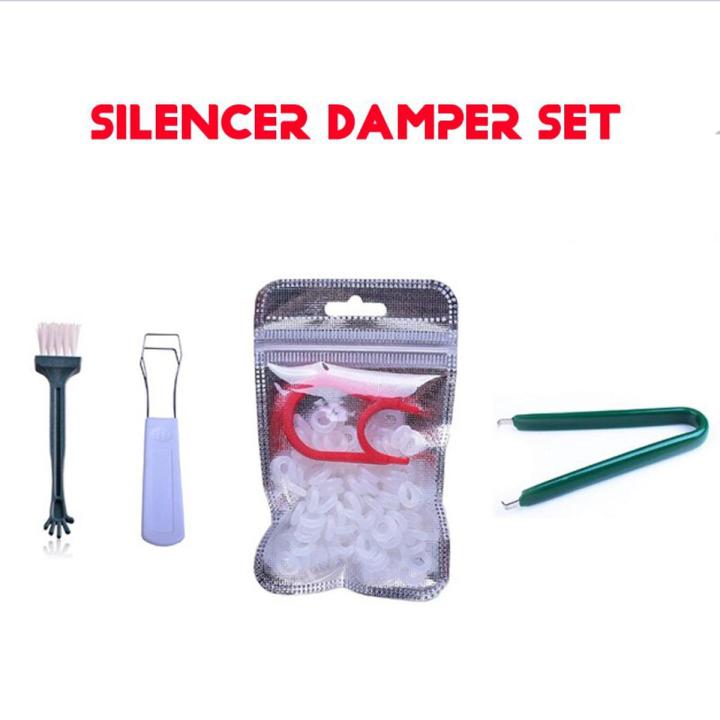 Mechanical Keyboard Sound Damper 5 Kit,Rubber Mute O Ring+Big And Small Key Cap Puller+MX Axis Puller+ Keyboard Cleaning Brush