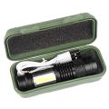 Title: Mini USB Rechargeable Portable High Lumen Q5+COB Led Flashlight. 