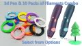 Pack of 10 3D PEN FILAMENTS & Rechargeable 3d Pen Combo Multicolor Refills for 3D Printing Pen 1.75mm Filaments. 