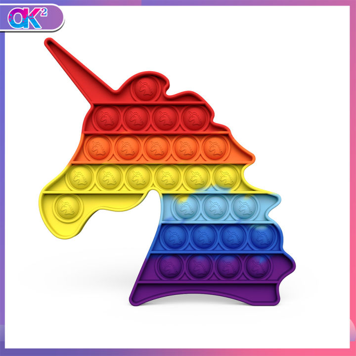 OK2 New Unicorn Pop it Fidget Toy Simple Dimple Toy Early Learning Toy for Kids Gift