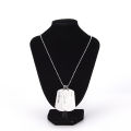 Light Steel Ball Neck Chain for ID Card, Pass Badge Holder, Pendant necklace/ Army Personalized ID Card Stainless Steel Blank Double Dog Tag Necklace with docket - Made in USA. 