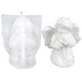 Angel Silicone Mold | 3D Prayer Angel Resin Epoxy Mold | Food Safe Cute Angel Candle Mold For Candle Making Resin Craft Home Art Decor Cake Decorating 3D DIY Silicone Candle Molds. 