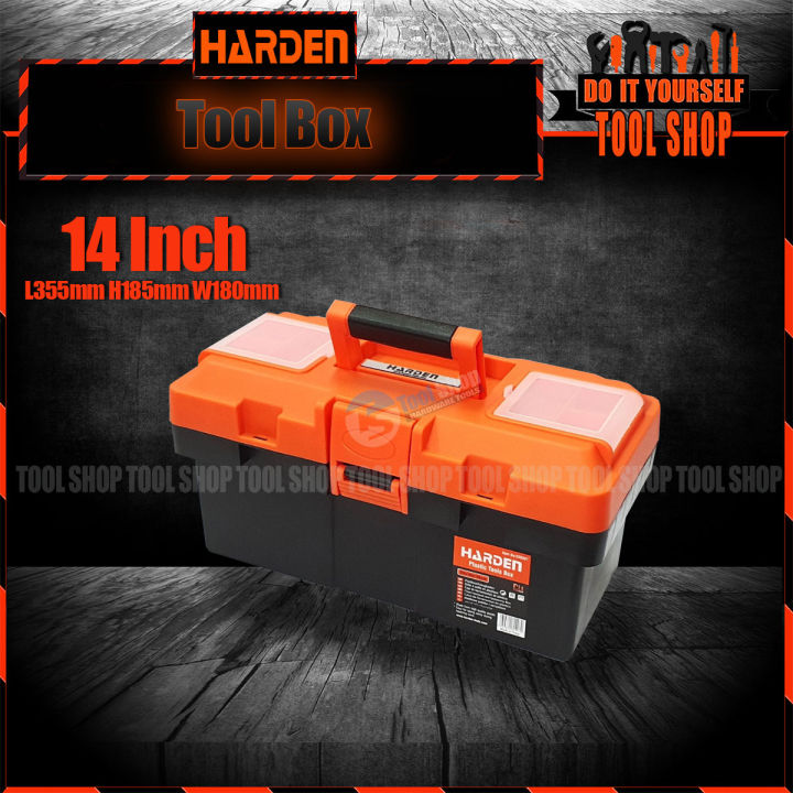 Harden Heavy Duty Plastic Tool Box 14 inches - 355x180x185mm