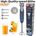 RAF Hand Blender Mixer 800W Chopper Mixer Bowl Egg Whisk & Beaker -Coffee Beater -Egg Beater Machine For cake - Meat Chopper | Stainless Steel Hand Blender with 4 Blades | 2 Speed Levels | Ice Crushing,Smoothies,Powerful & Durable Home & Kitchen Appliance. 
