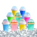 Slushy Cup, Slush Maker, Instant Ice Maker Cup for Hot Summers, Smoothies Cup Eco-friendly Double Layer, Instant Freeze Cup for Beverages and Cold Drinks, Silicone Slushy Ice Cream Maker for Home. 