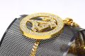 Men hop hip Gold Ice Out BIG 2pac Meddalion Tupac Rapper Pendant necklace Rhinestone 27.5 inch Cuban Chain Bling Necklace. 