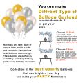White and Golden Happy Anniversary Decorations for Home Kit with Foil Balloon, Metallic Balloons, Heart Foil Combo 30Pcs for 1st, 25th,50th Wedding Party Decoration, Mom DAD. 