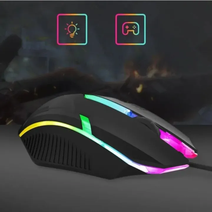 Computer Mouse Rgb Colorful Wired Gaming Mouse USB Computer DPI RGB Lighting Mouse For ...