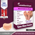 Tiptoe Silicone Gel Protector Ball of Foot Pain Relief (Beige, Free Size) - 1 Pair ( Comfort Feet). 