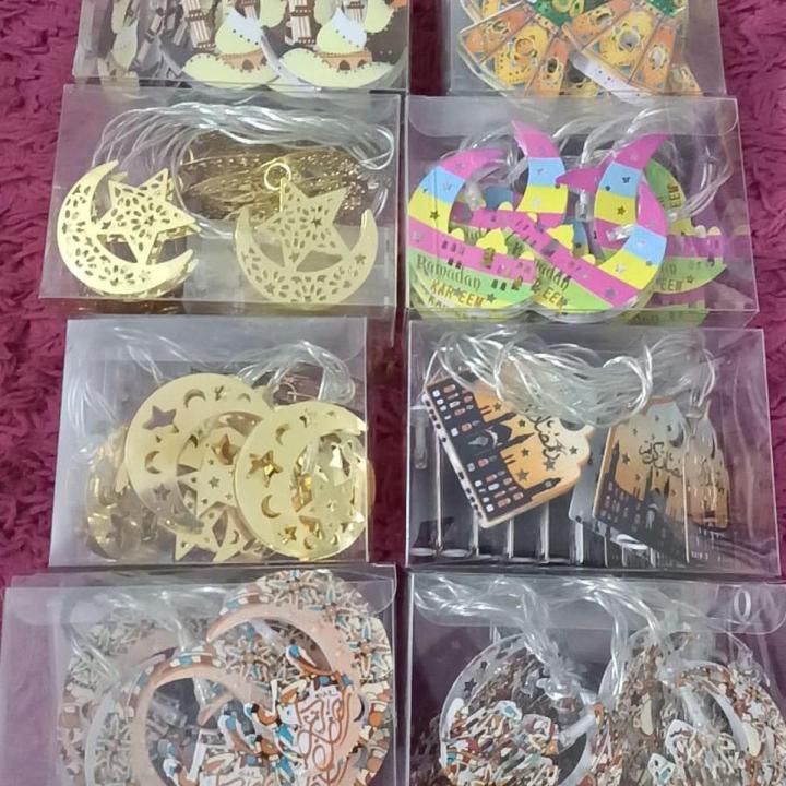Ramadan Mubarak Star Moon String Lights Ramadan Kareem for Home Decoration Islamic Muslim Festival Party Supplies Eid Al-Fitr