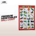 Vegetables Name Wall Chart | Wall Poster of Vegetable Names in English and Urdu with Pictures | HD Pictures Presentation For Preschool Kids on 200 grams Laminated Card 20*30 inches. 