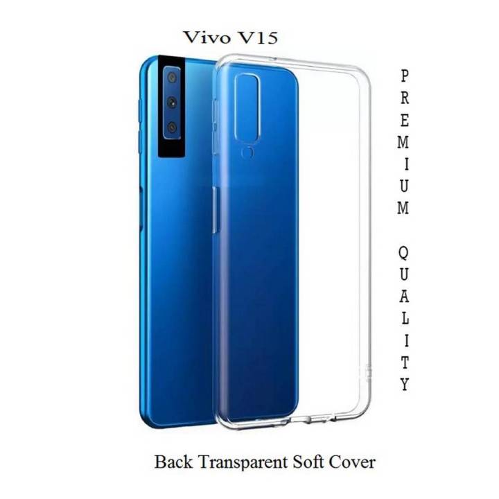 Vivo V15 Back Cover Transparent Soft Silicone Crystal Clear Case Cover For Vivo V15