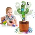 Rechargable Dancing Cactus Talking Toy, Wriggle Singing Cactus Repeats What You Say, Soft Plush Talking Toy Electric Speaking Cactus Baby Toys Funny Creative Kids Toy. 