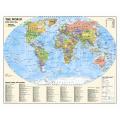 Political World Map Big Panaflex Poster Educational Chart School Office Decoration. 