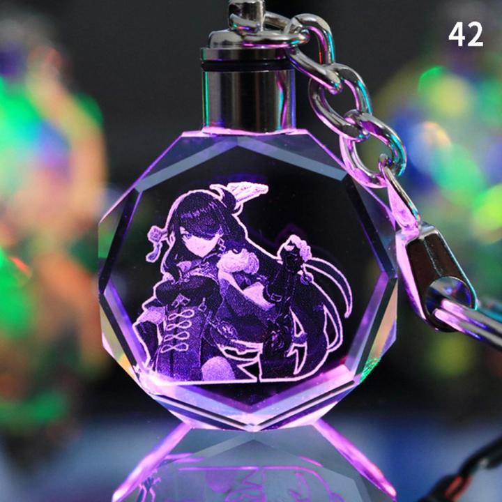 Genshin Impact Acrylic KeyChains Trinket Anime Accessories Bag Pendant KeyChains