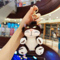 Cute Lucifer Cat Disney Keychain Anime Movie Stuffed Doll Soft Lucifer Cat Plushie Girl Key Chain Birthday Gift Bag Pendant. 