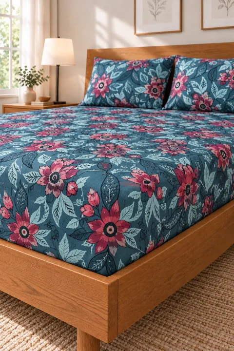My%20Home%20%20Printed%20Fitted%20Bed%20Sheet%20With%20Pillow%20Cover,%20Ultra%20Soft%20Fabric%20Bedsheet,%20Anti%20Slip,%20Cool%20Fabric,%20Single,%20Double,%20Queen%20,King%20Sizes%20100%25%20Cotton%20Fabirc%20-%20Image%202