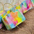 Aquarelle Sky Classic Pastel Dreamscape Box Clutch for Ladies - Colorful Crossbody Bag for Women. 