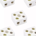 Pack of 6 porcelain ceramic connector stip 15A 500v. 