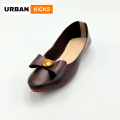 Pumps For Women Mehroon, Yellow, Black Ladies Pumps, Ultra Soft Cushioning just Like Feather, Minimalist Bow Style With Golden Dot Design Essential For Every Day Use - University/College Girls, Office Wear, Casual wear - Urban Kicks. 