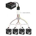 IDE Molex 4-Pin to Case Cooling Fan 3-Pin TX3 Multi-Fan Out Power Adapter Converter Cable W/ Speed Reduction 2x5V/2x12V , 4-Pin Molex to 3-Pin fan Power Cable Adapter Connector 12V Computer Cooling Fan Cables for CPU PC Case Fan. 