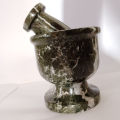 VINT GOLD small Hawan dasta Grinding Lungri Onyx Kotni Set  Palm Size 3" Portable Handmade Marble Pill Herbs and Spice Crusher. 