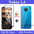 Nokia 1.4 Glass Protector 5D|10D|11D|21D|9D Glass Full Coverage + Back Protector Transparent Hydrogel Soft Film jell Protection For Nokia 1.4. 