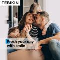 TEBIKIN Cordless Water Flosser Portable Dental Professional Oral Irrigator with Gravity Ball Powerful Travel Water Teeth Cleaner with 5 Levels 5 Tips IPX7 Waterproof 300ML for Home Travel. 