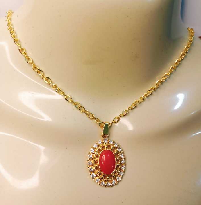 Golden%20Alloy%20Chain%20with%20Stone%20Locket/Necklace%20Specially%20gift%20for%20Girls%20/%20women%20-%20Image%205