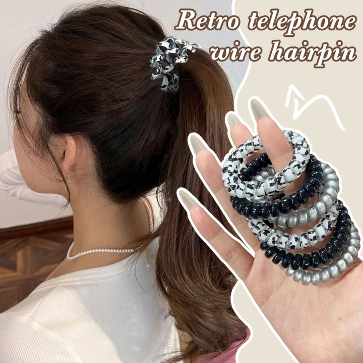 1/3pcs%20Spiral%20Hair%20Ties%20Telephone%20Cord%20Scrunchies%20Leopard%20Ponytail%20Holder%20Elastic%20Hair%20Band%20Rubber%20Band%20Women%20Hair%20Accessories%20-%20Image%206