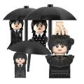 KF1908 WM2574 Wednesday Addams Building Block Movies TV Season Cartoon Mini-Figures Action Toy Bricks Kids WM2575 KF1907 Latei Posies. 