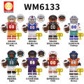 Kids toys Compatible with LEGO building blocks  Foreign Trade Goods WM6133 Assembled Toys   Philadelphia Eagles Football Series Minifigure Building Blocks Bag. 